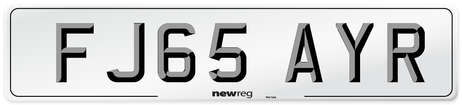 FJ65 AYR Number Plate from New Reg